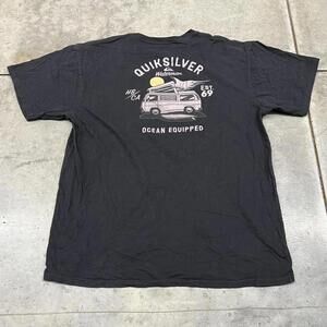 vintage quiksilver ocean equipped surfing black shirt size xxl